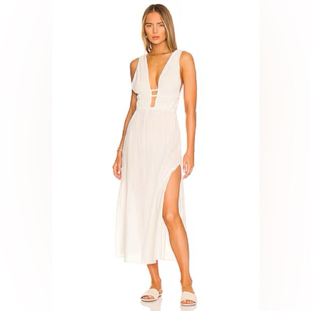 LSpace Ivory Kira Coverup Maxi Dress